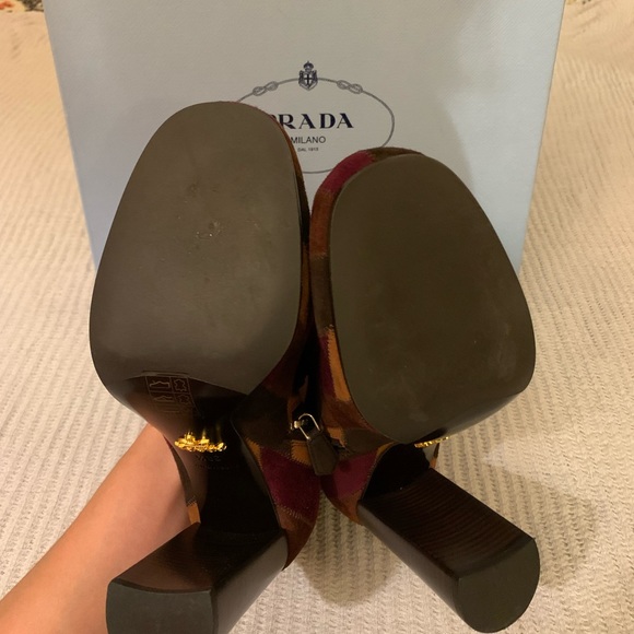 Suede Patchwork Prada Boots - Picture 6 of 7